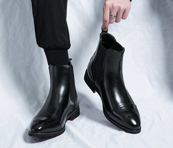 High Quality Red Bottom Chelsea Boots for Men