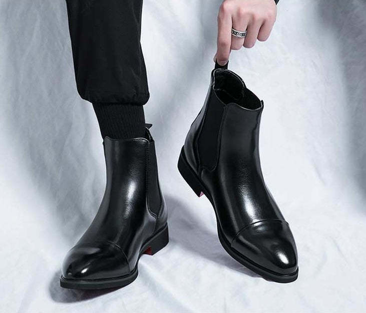 High Quality Red Bottom Chelsea Boots for Men