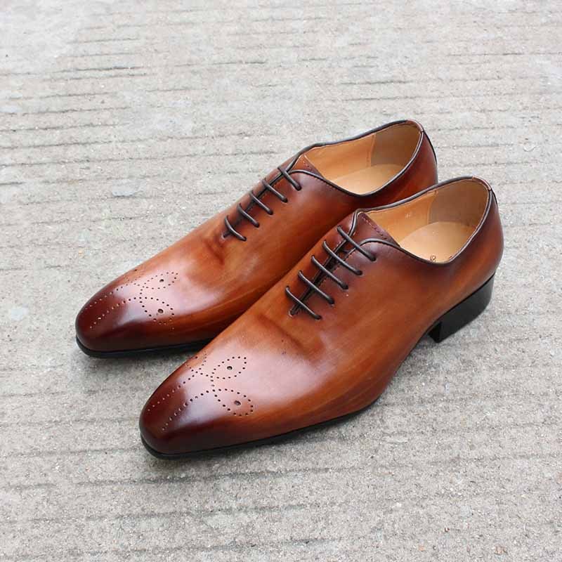GUYSTEP™-Italian Men's Dress Shoes. Genuine Leather Oxfords