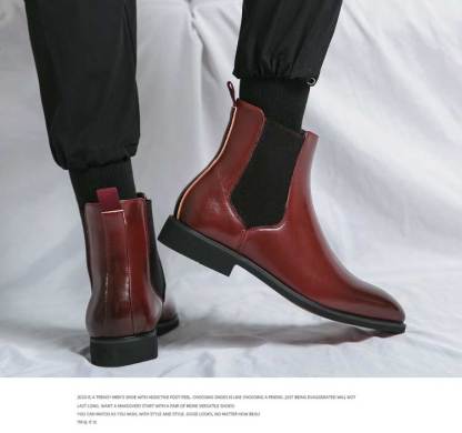 High Quality Red Bottom Chelsea Boots for Men