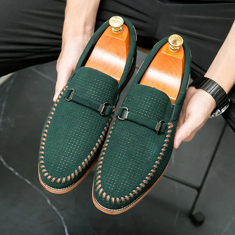 GUYSTEP-mens shoes camel suede moccasins