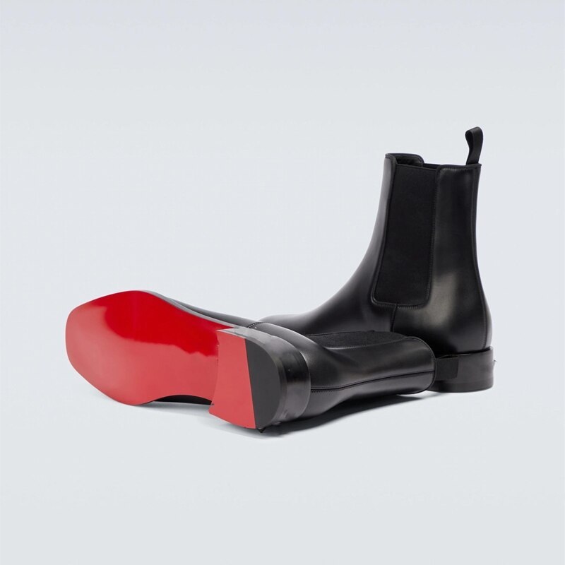High Quality Red Bottom Chelsea Boots for Men