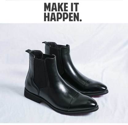 High Quality Red Bottom Chelsea Boots for Men