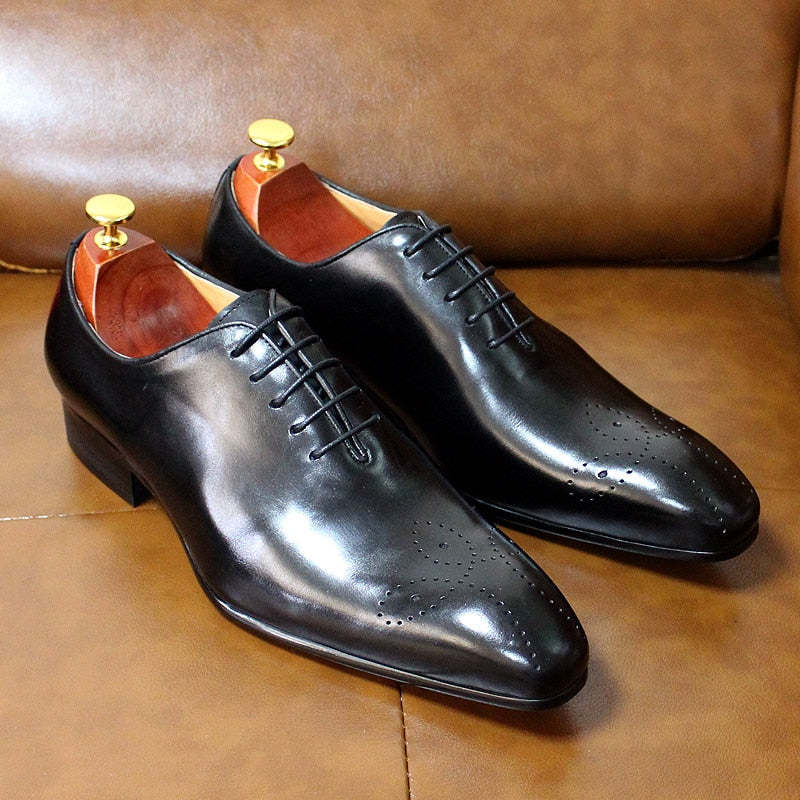 GUYSTEP™-Italian Men's Dress Shoes. Genuine Leather Oxfords