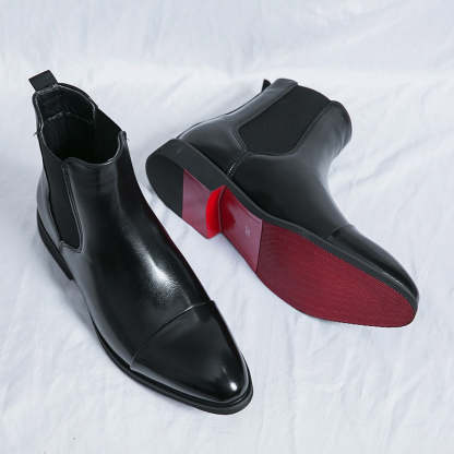 High Quality Red Bottom Chelsea Boots for Men