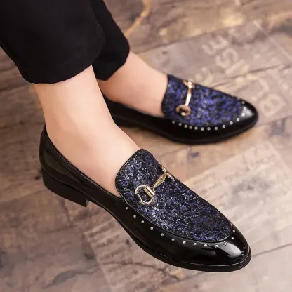 Shiny Leather Luxury Slip on Loafers