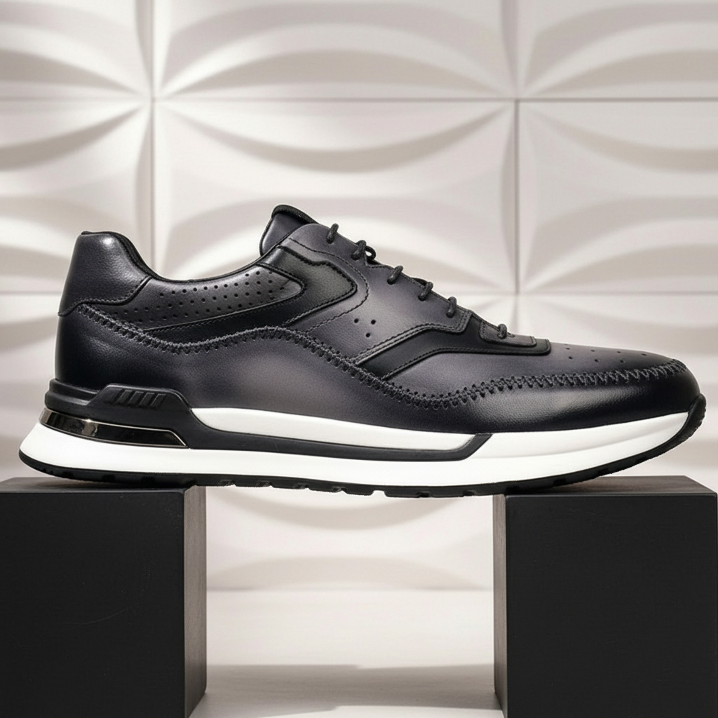 Men’s Premium Cowhide Leather Casual Sneakers – Multiple Colors
