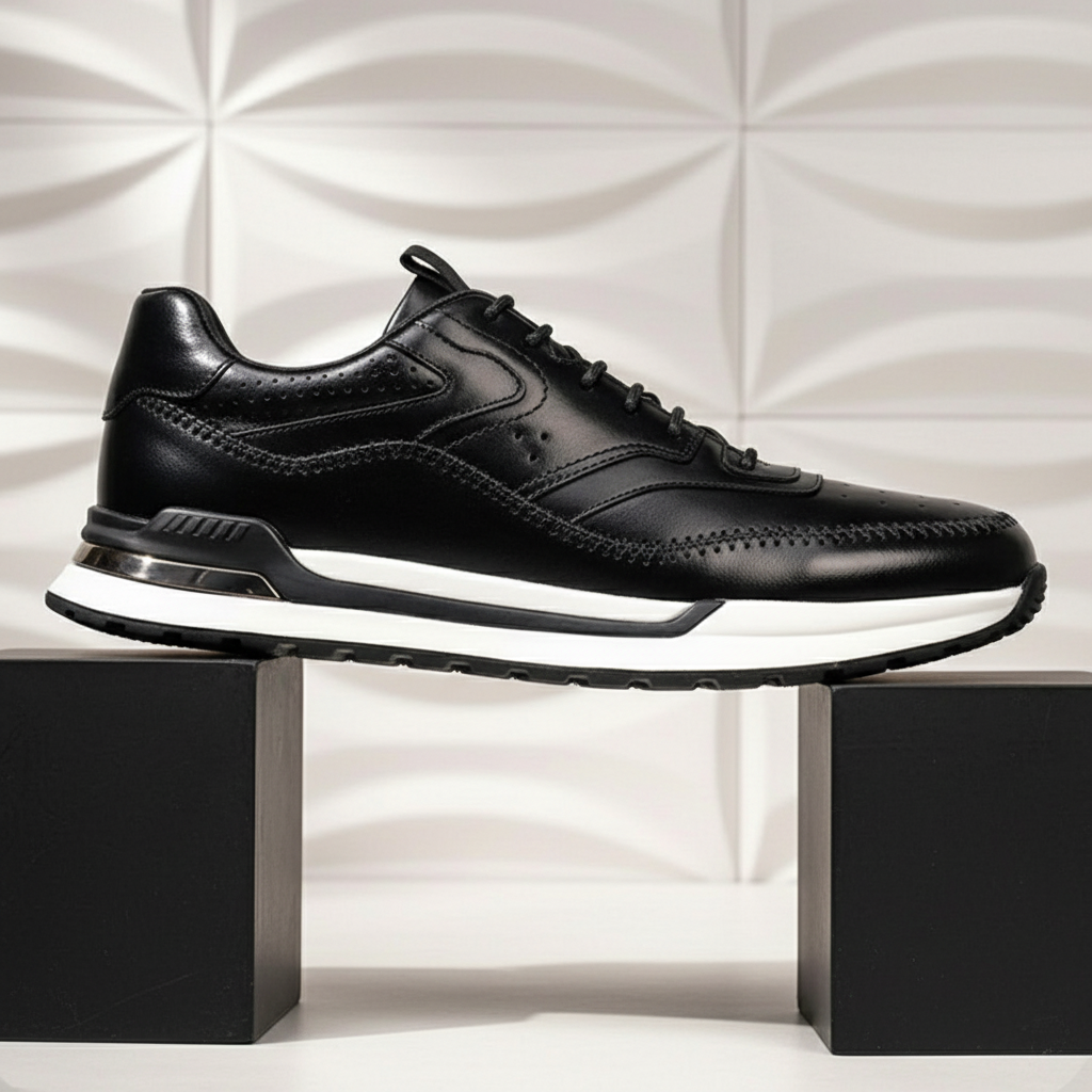 Men’s Premium Cowhide Leather Casual Sneakers – Multiple Colors