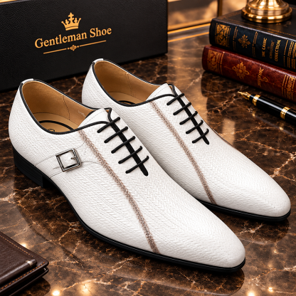 Luxury Yellow Textured Leather Monk Strap Oxfords Men's Formal Dress Shoes