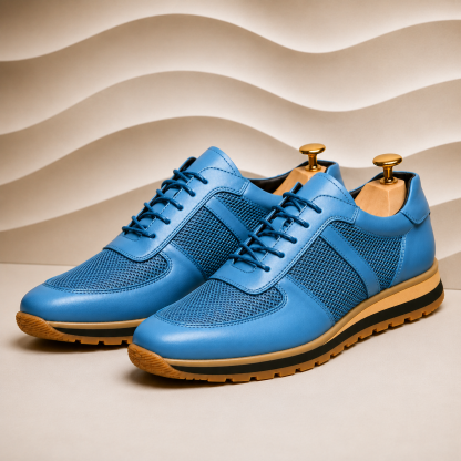 Men’s Premium Cowhide Leather Casual Sneakers – Multiple Colors