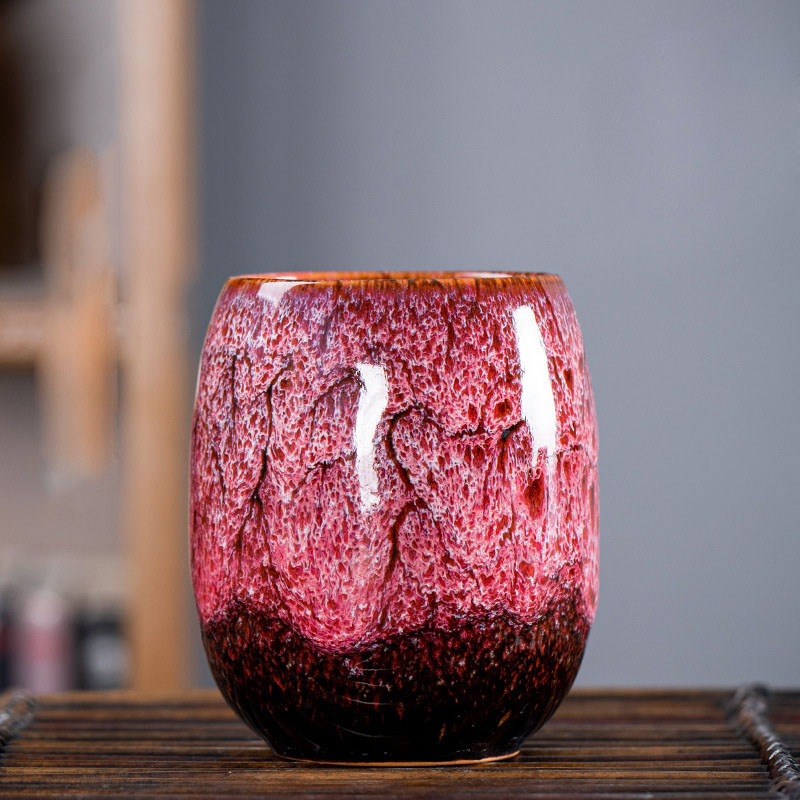 Kiln-changed master cup ceramic household kung fu tea cup tea cup personal single cup Tianmu Jianzhan bamboo hat tea cup tea bowl