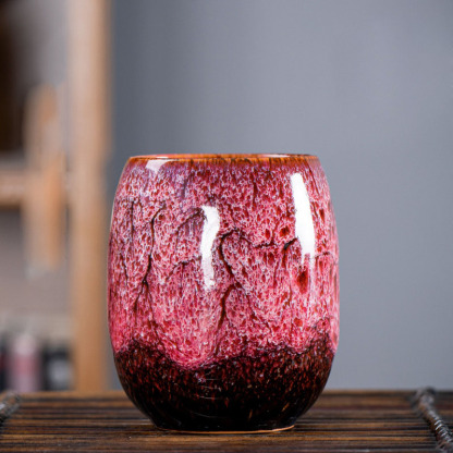 Kiln-changed master cup ceramic household kung fu tea cup tea cup personal single cup Tianmu Jianzhan bamboo hat tea cup tea bowl