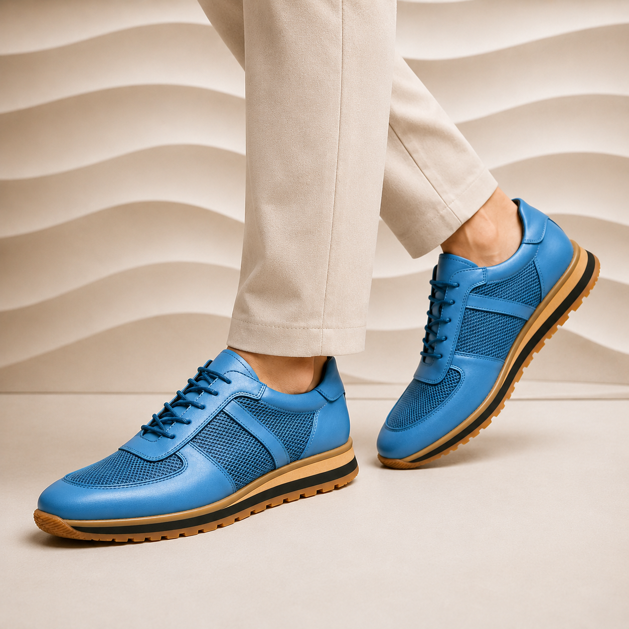 Men’s Premium Cowhide Leather Casual Sneakers – Multiple Colors