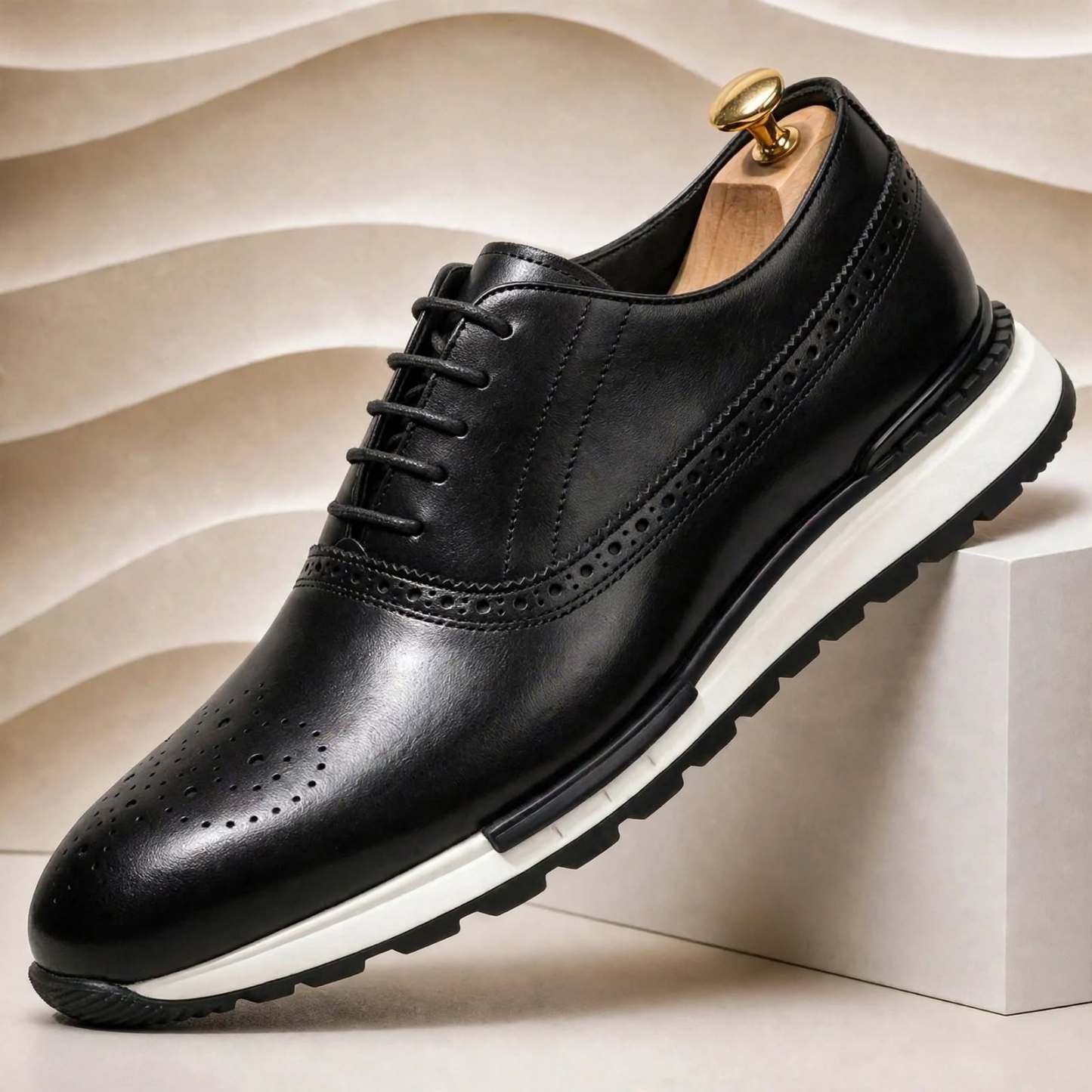 Men’s Premium Cowhide Leather Casual Sneakers – Multiple Colors