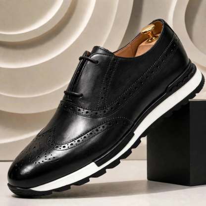 Men’s Premium Cowhide Leather Casual Sneakers – Multiple Colors
