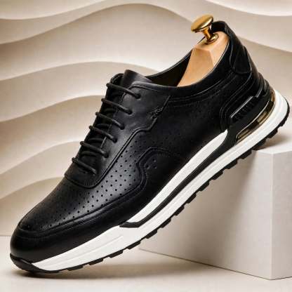 Men’s Premium Cowhide Leather Casual Sneakers – Multiple Colors