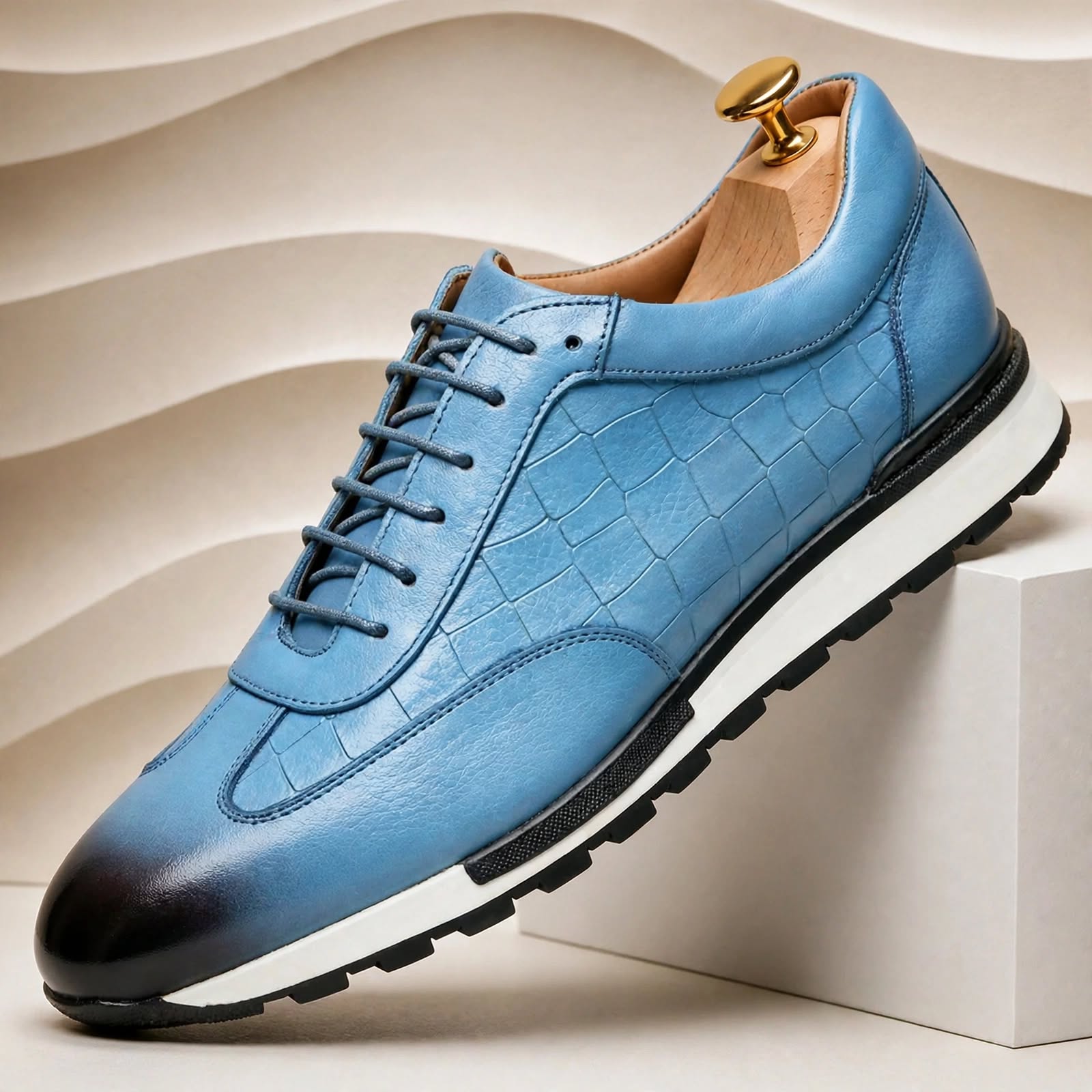 Men’s Premium Cowhide Leather Casual Sneakers – Multiple Colors