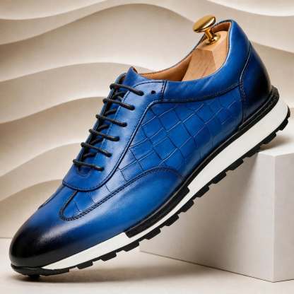 Men’s Premium Cowhide Leather Casual Sneakers – Multiple Colors