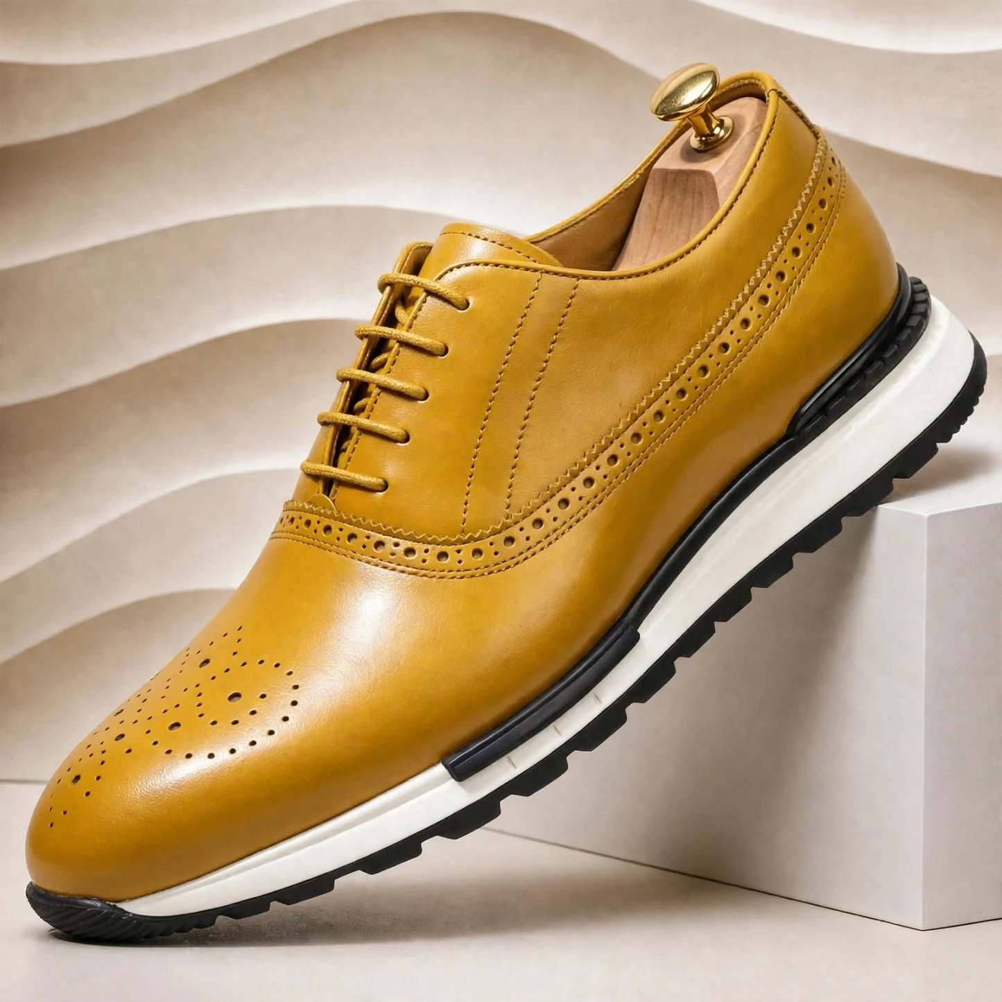 Men’s Premium Cowhide Leather Casual Sneakers – Multiple Colors