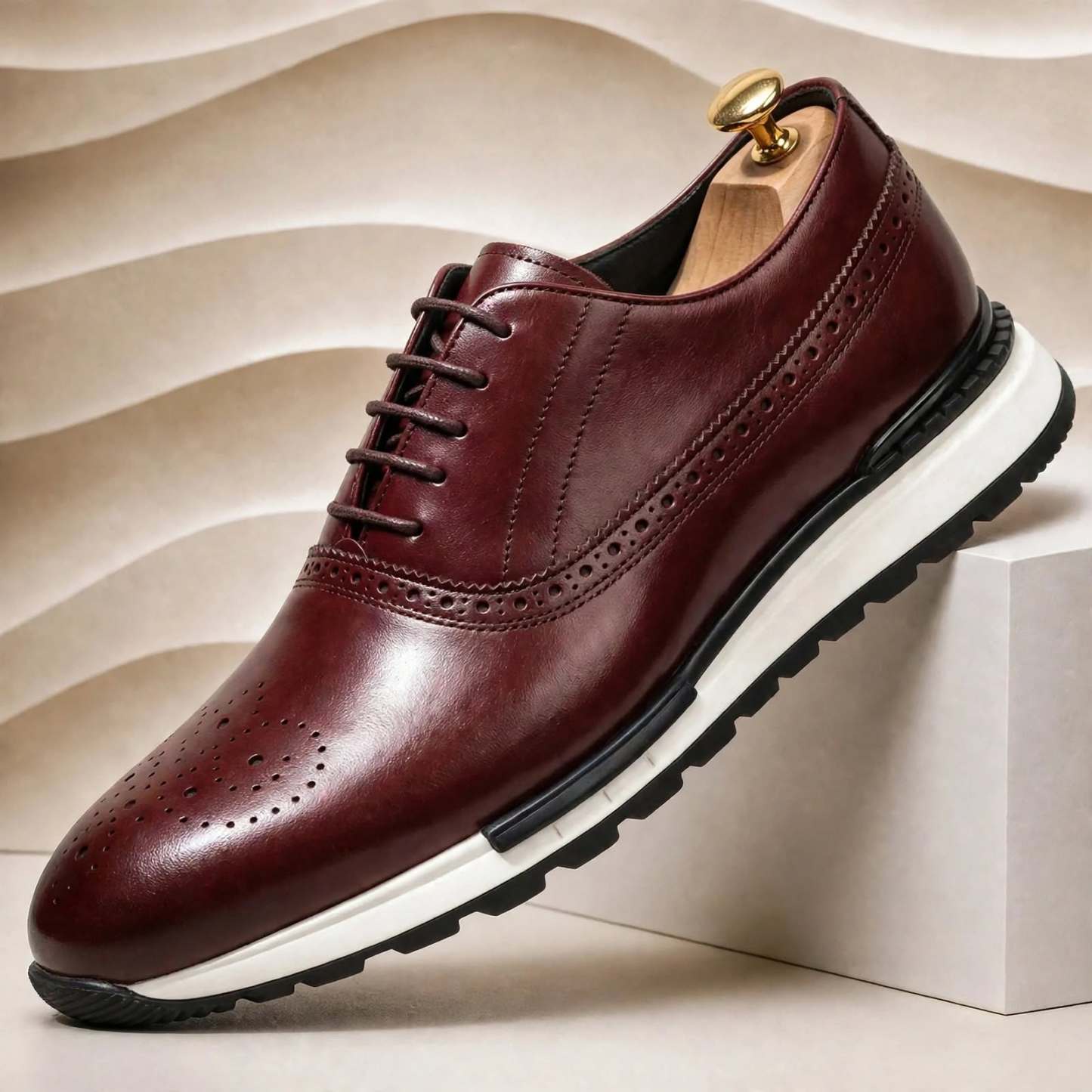 Men’s Premium Cowhide Leather Casual Sneakers – Multiple Colors