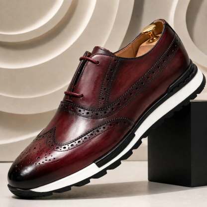 Men’s Premium Cowhide Leather Casual Sneakers – Multiple Colors