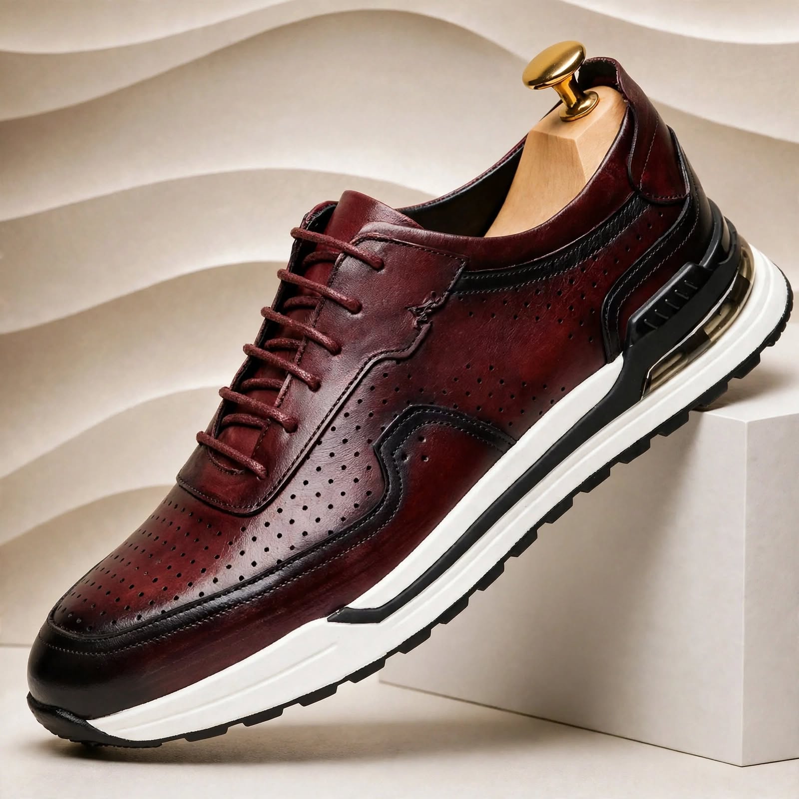 Men’s Premium Cowhide Leather Casual Sneakers – Multiple Colors