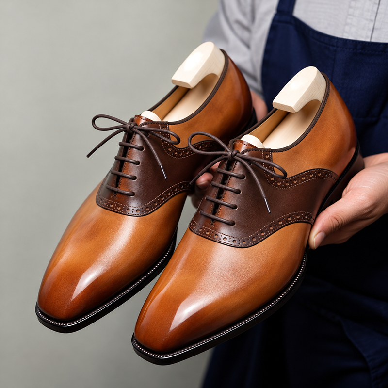 [Copy]Fashion men's genuine leather formal high-end handmade top layer cowhide business leather shoes