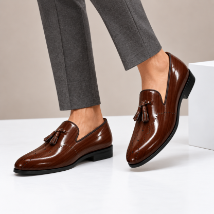Kalvana Cowhide Leather Loafers