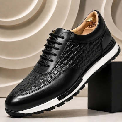 Men’s Premium Cowhide Leather Casual Sneakers – Multiple Colors