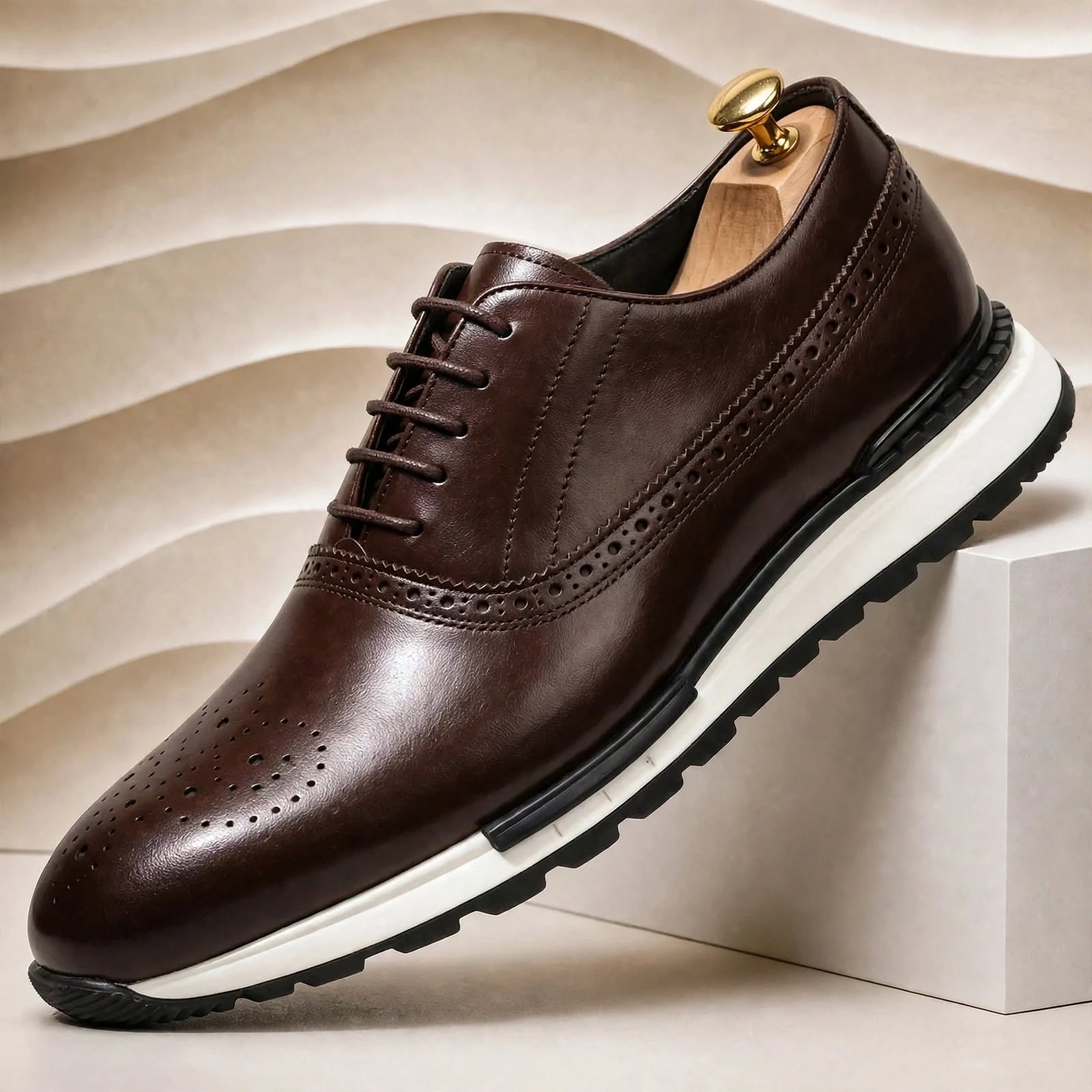 Men’s Premium Cowhide Leather Casual Sneakers – Multiple Colors