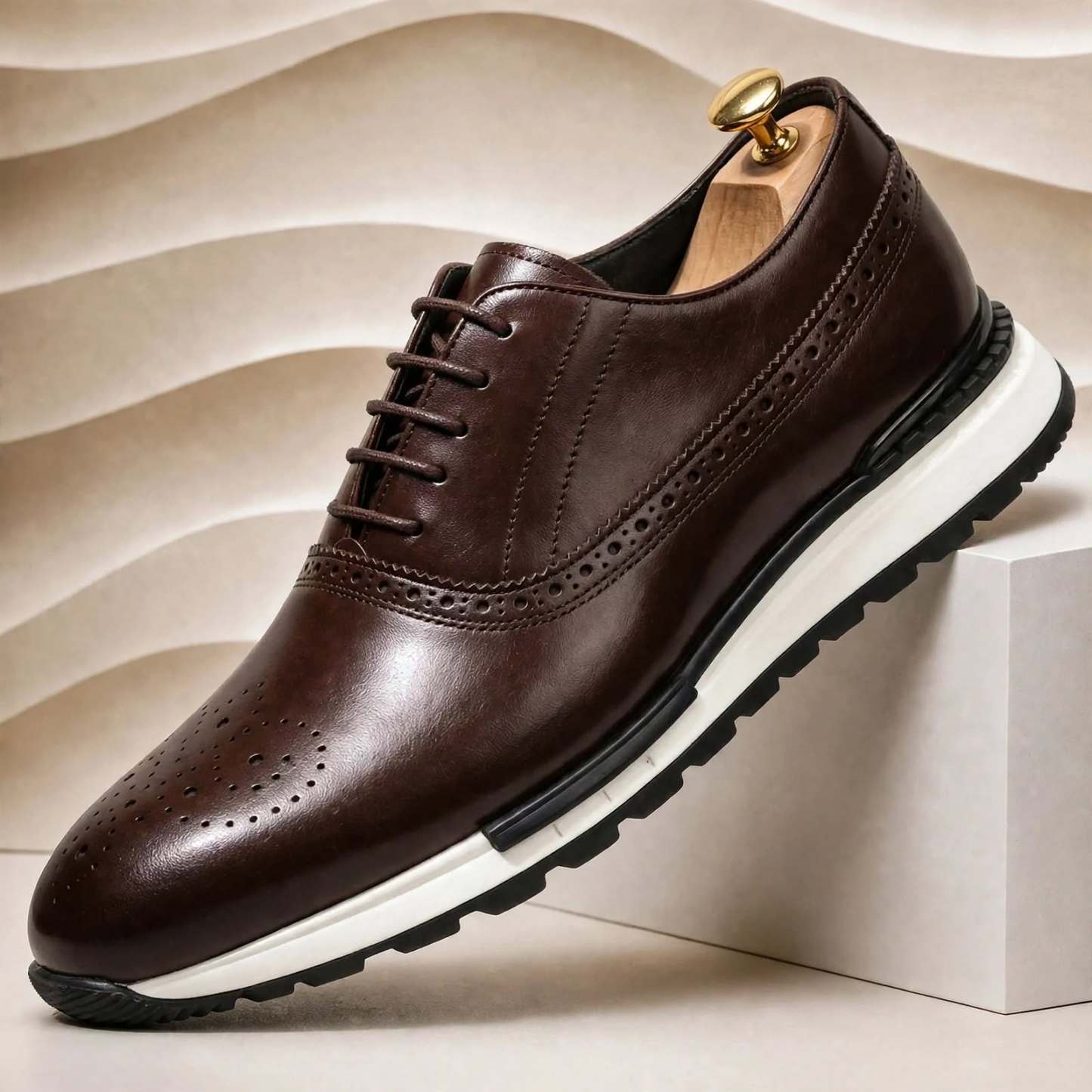 Men’s Premium Cowhide Leather Casual Sneakers – Multiple Colors
