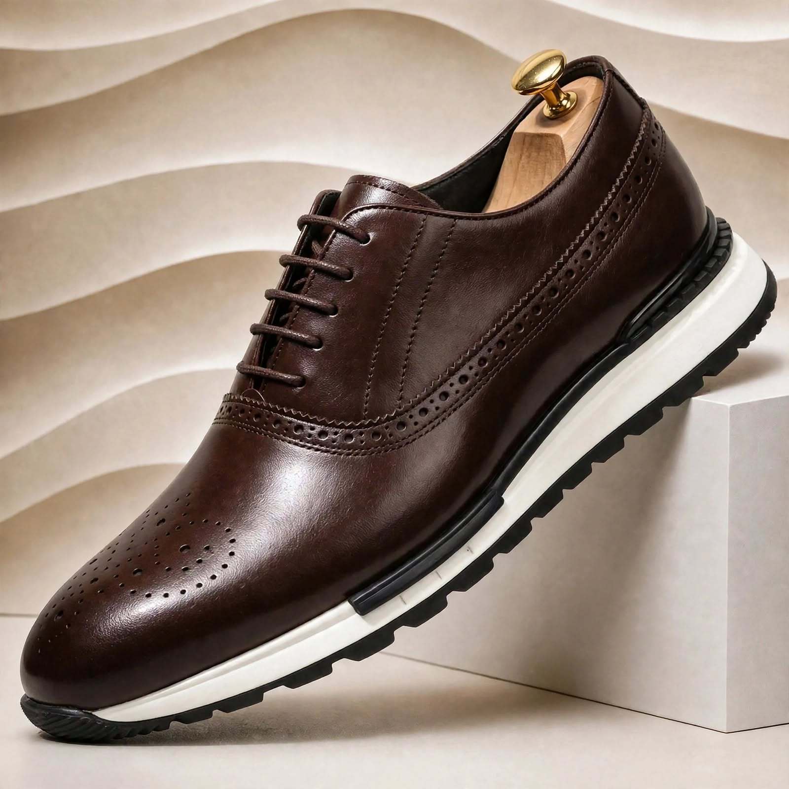 Men’s Premium Cowhide Leather Casual Sneakers – Multiple Colors