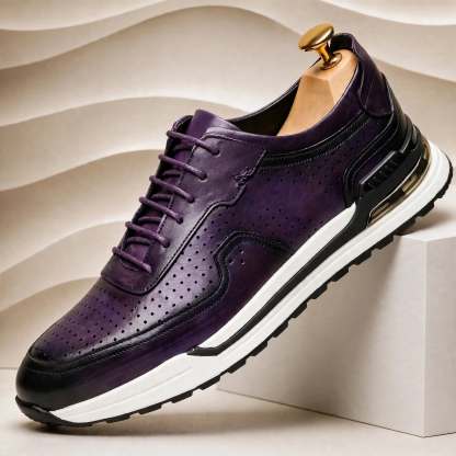 Men’s Premium Cowhide Leather Casual Sneakers – Multiple Colors