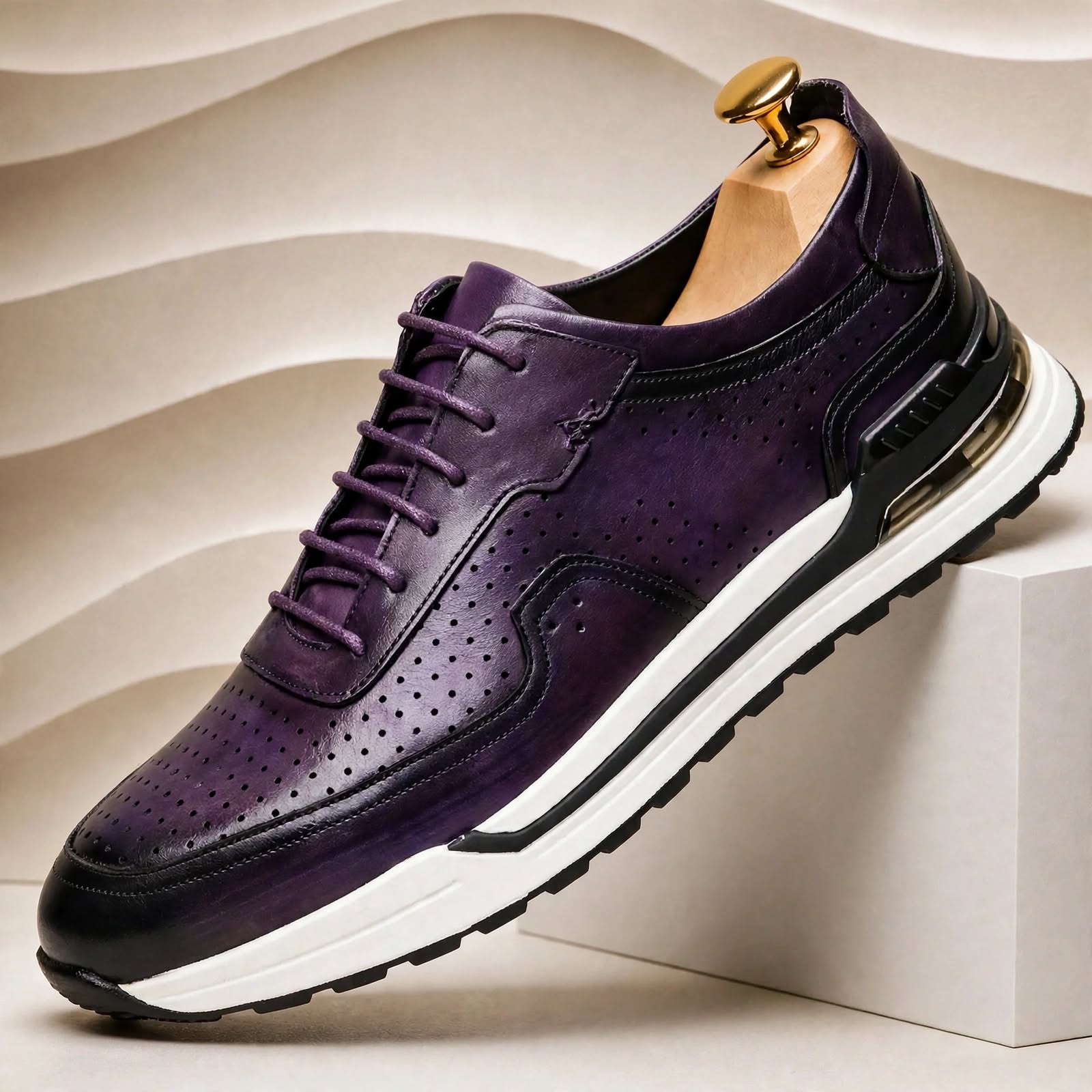 Men’s Premium Cowhide Leather Casual Sneakers – Multiple Colors
