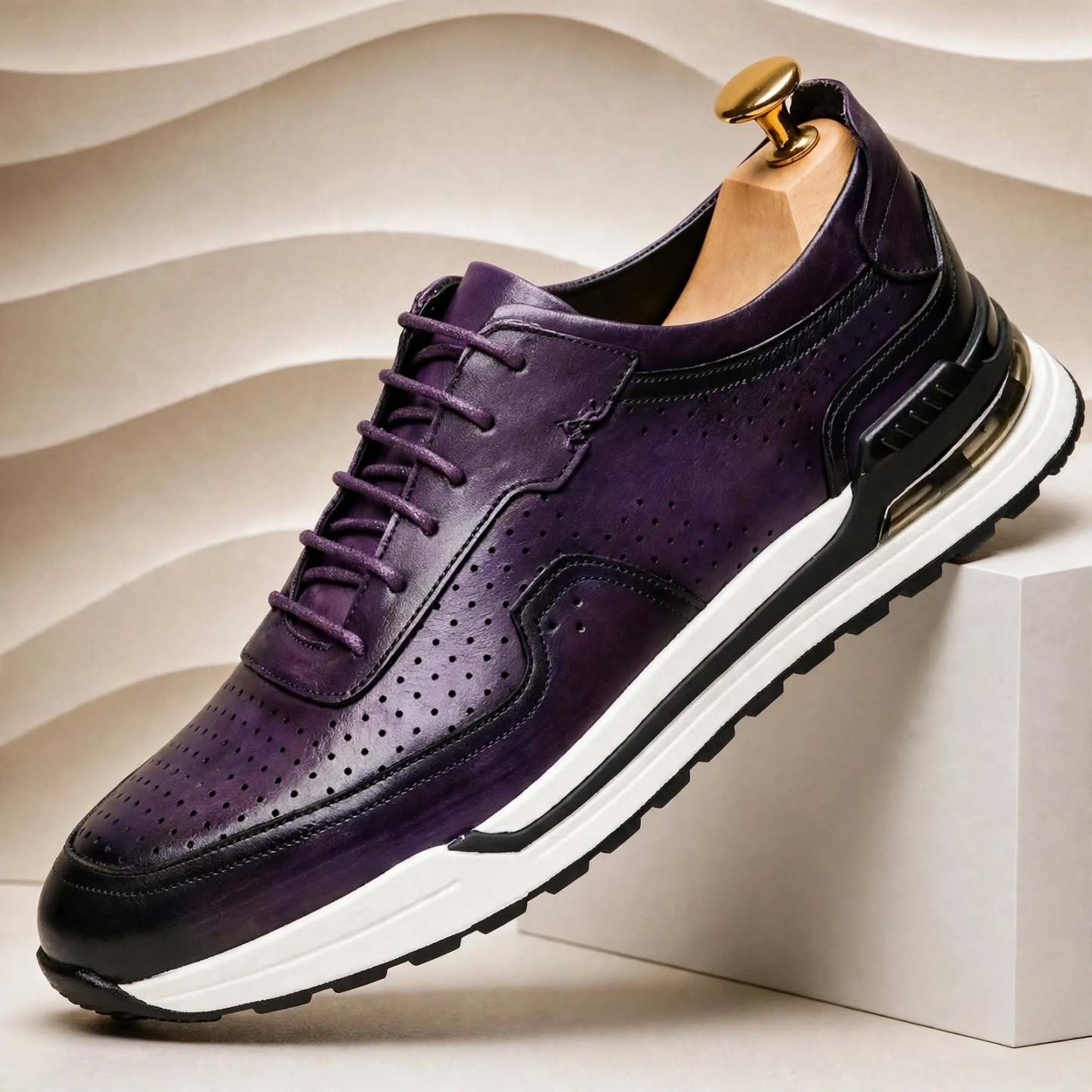 Men’s Premium Cowhide Leather Casual Sneakers – Multiple Colors