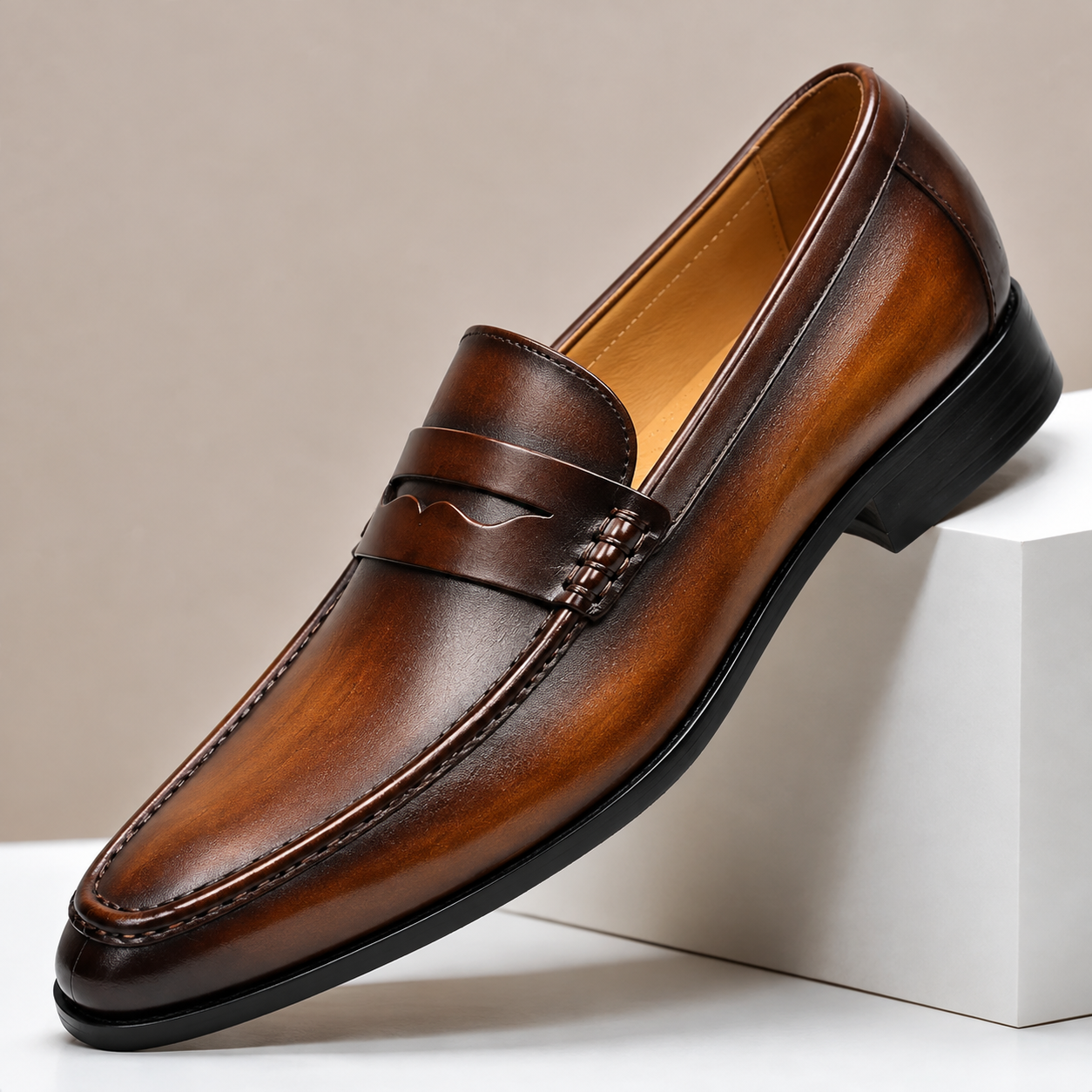 GENTLEMAN™Large size men's soft sole and soft surface casual leather shoes | Sizes include US14, US15, US16 (EU48, EU49, EU50)