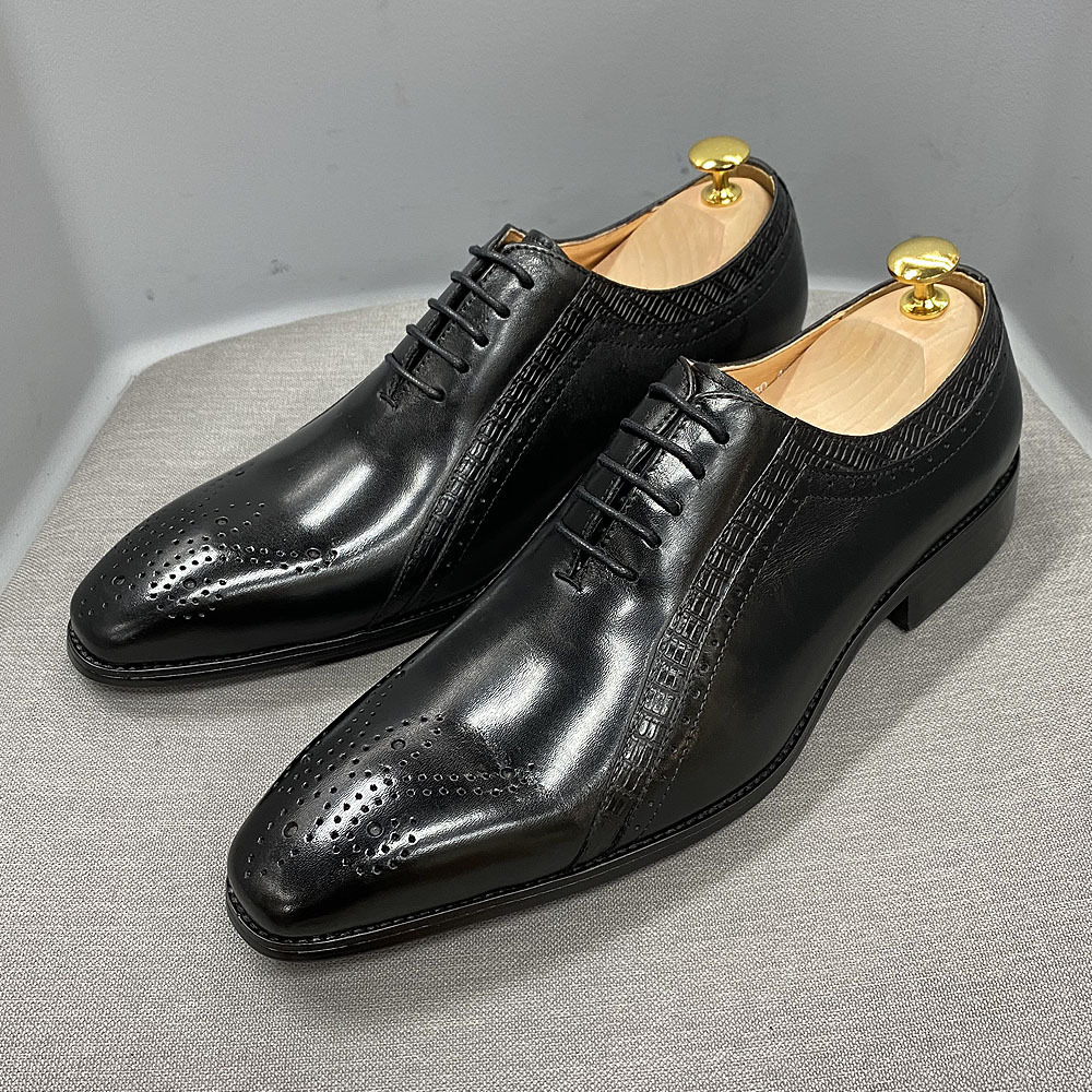 Men's classic design business casual leather shoes