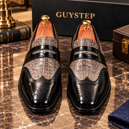 [Copy]Luxury Yellow Textured Leather Monk Strap Oxfords Men's Formal Dress Shoes