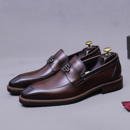 Men's Genuine Leather British Style Casual Loafers