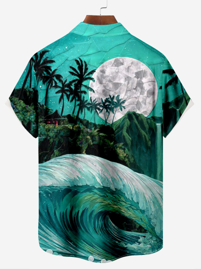 Mr. Parrot's Hawaiian Vacation And Retirement Life Chest Pocket Shirt