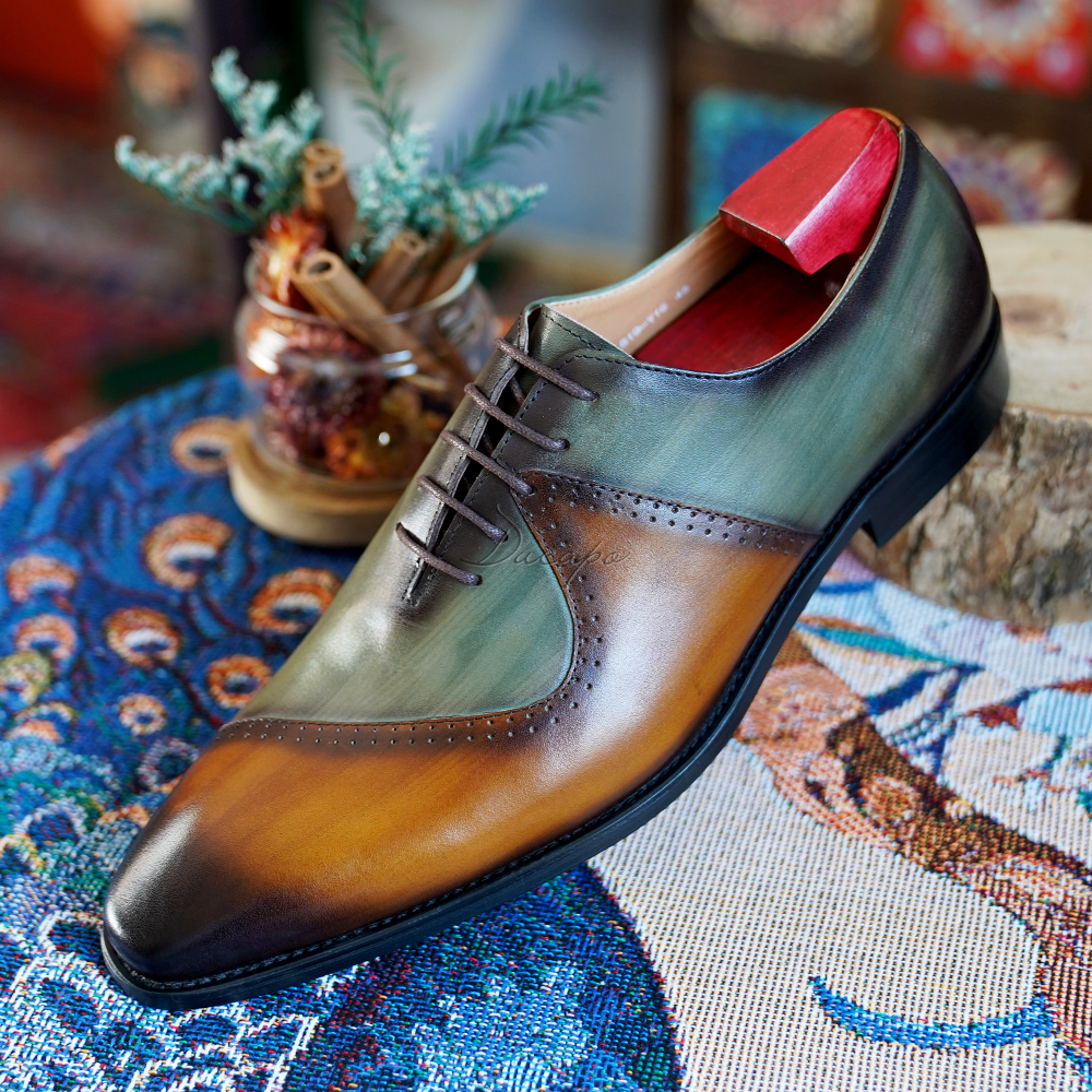  Green Brown Oxfords