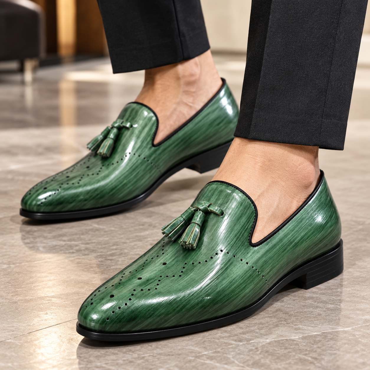 Kalvana Cowhide Leather Loafers