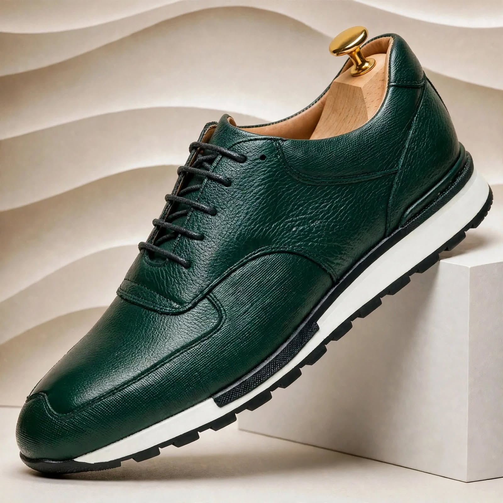 Men’s Premium Cowhide Leather Casual Sneakers – Multiple Colors