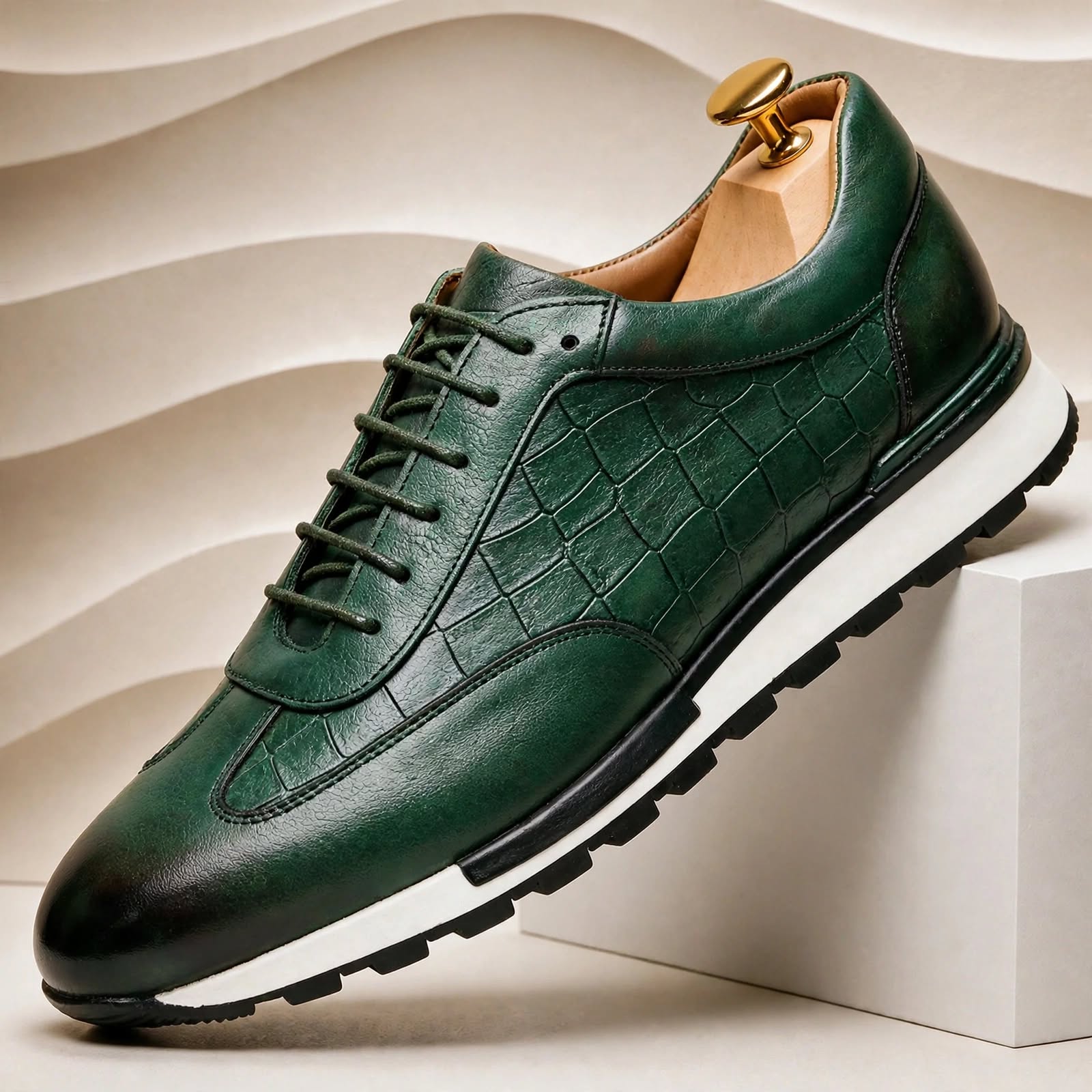 Men’s Premium Cowhide Leather Casual Sneakers – Multiple Colors