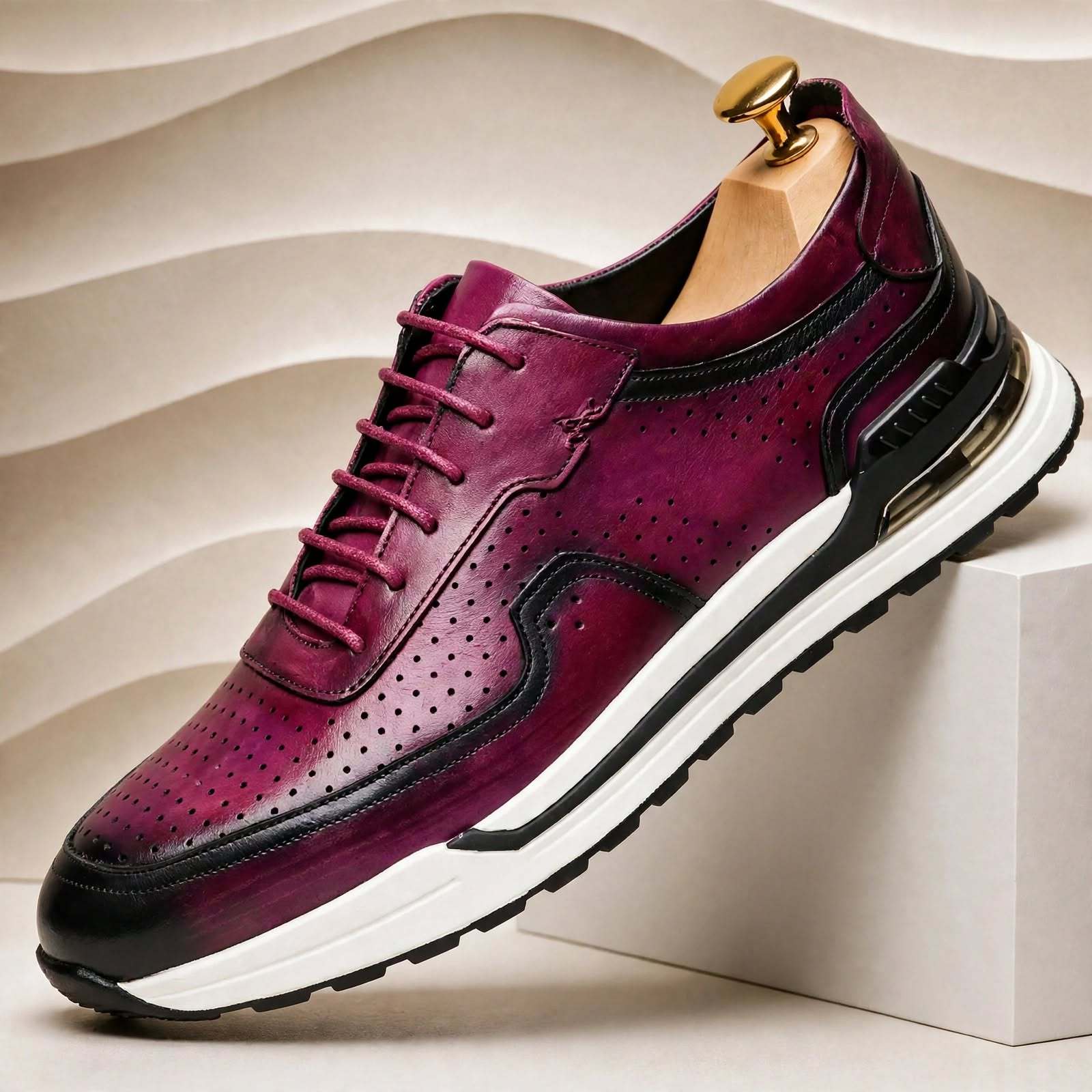 Men’s Premium Cowhide Leather Casual Sneakers – Multiple Colors