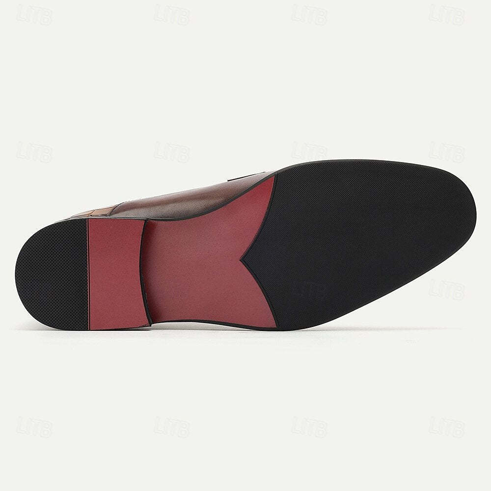 Men's Oxfords Crocodile Pattern Home Daily Cowhide Comfortable Slip Resistant