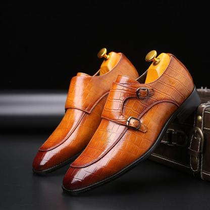 Men Dress Shoes Crocodile Print