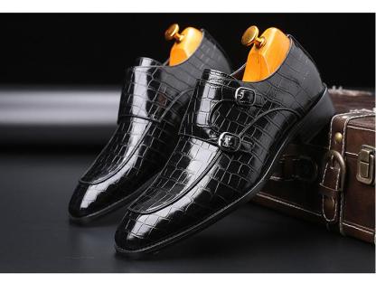 Men Dress Shoes Crocodile Print