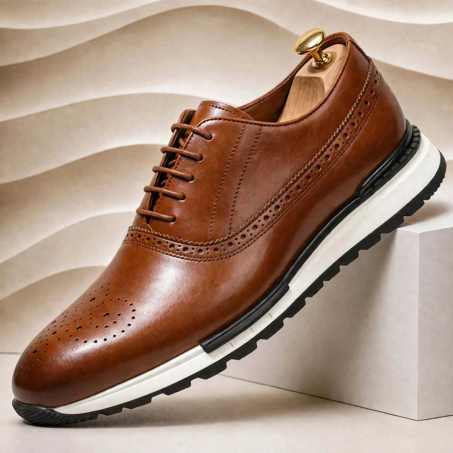 Men’s Premium Cowhide Leather Casual Sneakers – Multiple Colors