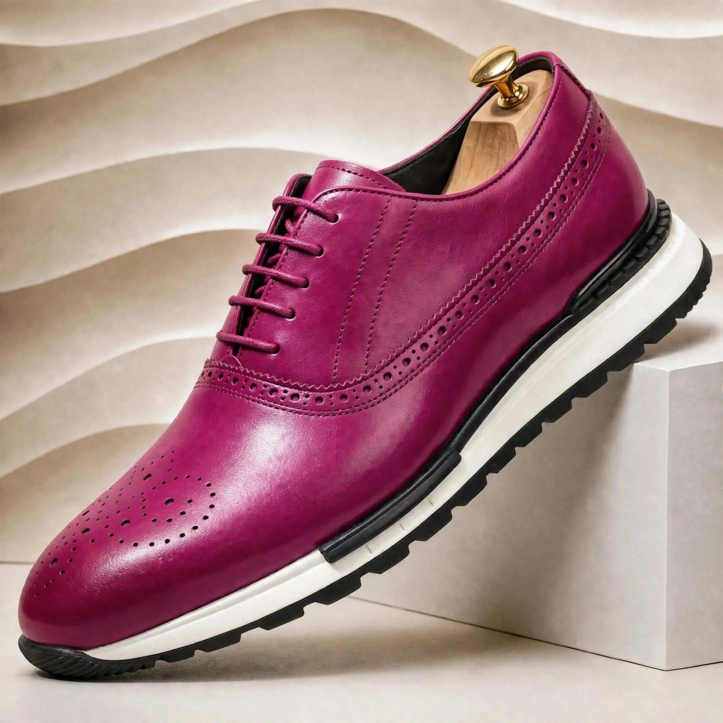 Men’s Premium Cowhide Leather Casual Sneakers – Multiple Colors
